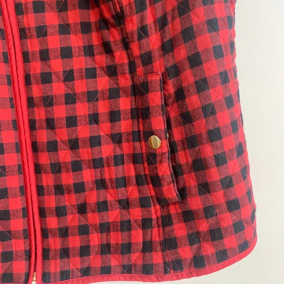 Red and Black Buffalo Plaid Vest - Picture 2 of 11